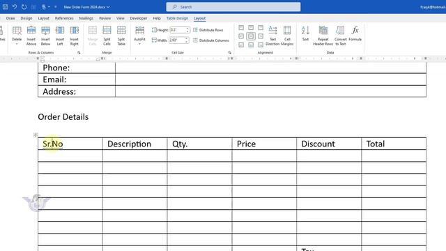 Simple FILLABLE ORDER FORM in Word | Easy Tutorial | How to Make Order Form in Word Urdu Hindi смотреть онлайн