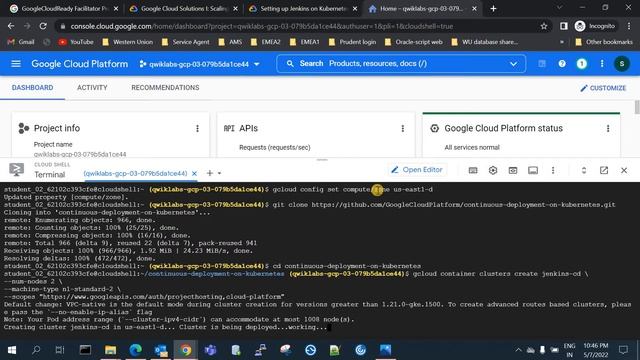 Setting up Jenkins on Kubernetes Engine | Google Cloud Ready Facilitator Program 2022 смотреть онлайн
