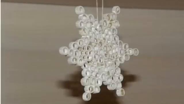 Как ПРОСТО сделать снежинки из МАКАРОН! How easy it is to make snowflakes out of PASTA! смотреть онлайн