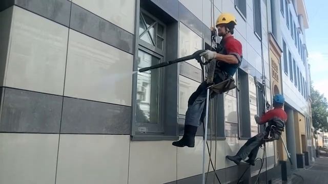 Мытье фасада керхером смотреть онлайн