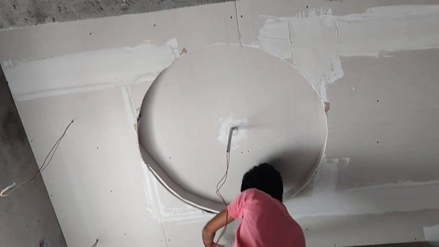 False Ceiling Round Making In 4 Minute - Pop Ceiling Work - Pop Ceiling Work - Mdk Ceiling System смотреть онлайн