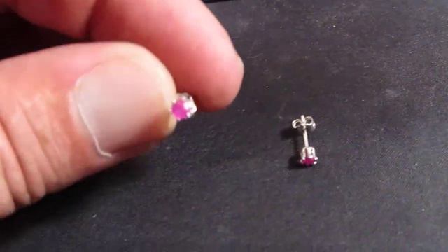Red ruby sterling silver stud earrings смотреть онлайн