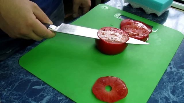 тест самодельного кухонного ножа из стали 95Х18