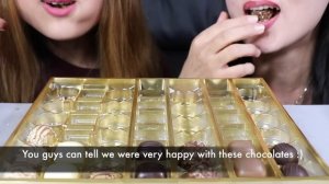ASMR FERRERO ROCHER CHOCOLATE GOLDEN GALLERY 페레로로쉐 초콜릿 리얼사운드 먹방 チョコレートcoklat चॉकलेट | Kim&Liz ASMR