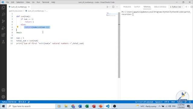 Part 14 : Recursion in Python | Python Programming Complete Course смотреть онлайн