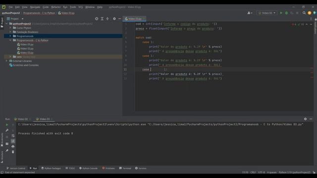 ProgramaNoob #4 Python - Como usar o comando Match Case смотреть онлайн
