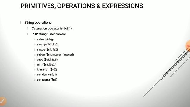 Primitives, Operations and Expressions in PHP смотреть онлайн