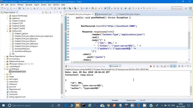 How to call Post Method using String in RestAssured смотреть онлайн