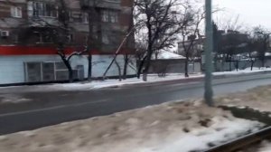 (Краснодар) Поездка на трамвае по маршруту №2 борт 172+174