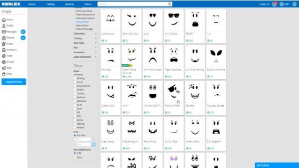 buying an expensive roblox face