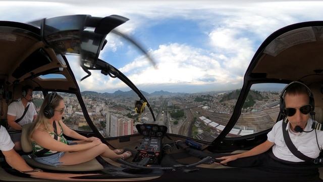 Toryn And Carolina  - Helicopter Tour - Rio De Janeiro - Brazil 2023 - VR 360 VIDEO