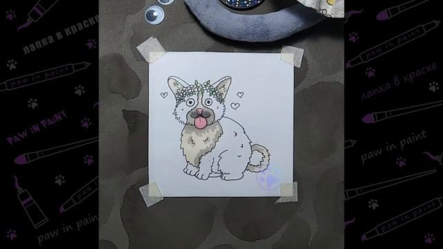 Корги ? (рисунок маркерами) смотреть онлайн