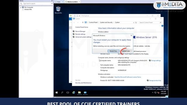 CEH Lab Setup: Windows Srv 2016 installation and Initial Configuration смотреть онлайн