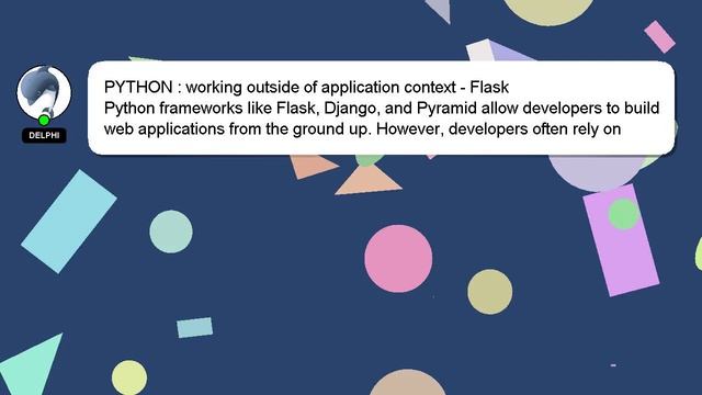 PYTHON : working outside of application context - Flask смотреть онлайн