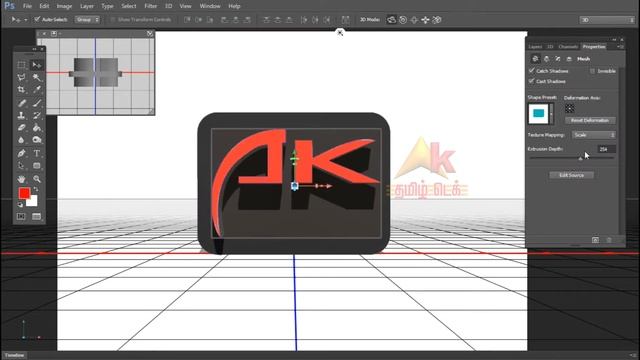 3D Logo in photoshop with in 5 minutes | Techy Genius смотреть онлайн