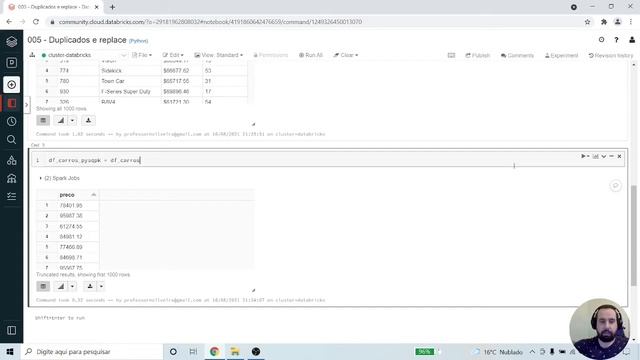 Databricks: Remover linhas duplicadas, substituir (replace) valores na strings/SQL e PySpark [PT-BR смотреть онлайн