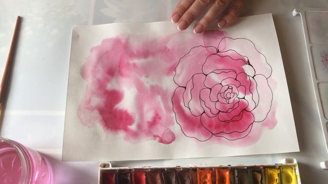 Мастер класс - Акварельный скетч «Цветы» 2 часть смотреть онлайн