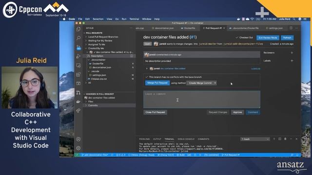 Collaborative C++ Development with Visual Studio Code - Julia Reid - CppCon 2020 смотреть онлайн