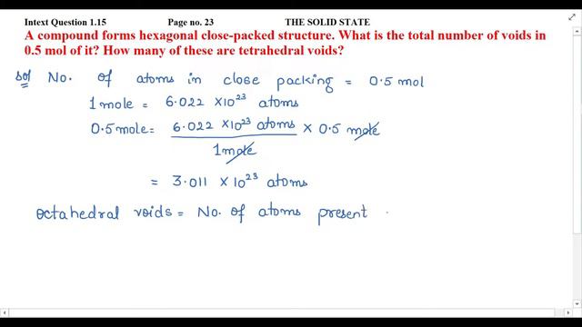 (English) A compound forms hexagonal close-packed structure. What is the total number of voids in.. смотреть онлайн