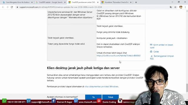 Kesalahan Remediasi oracle enkripsi CredSSP saat Anda mencoba RDP ke Windows смотреть онлайн