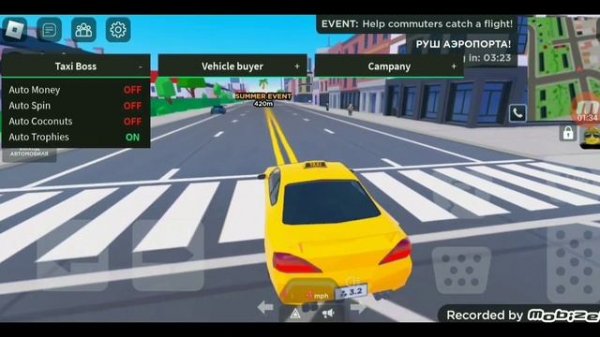 Best OP script taxi boss,Auto Farm, Auto Trophies, Auto Farm Money, Auto Upgrade Ofice.