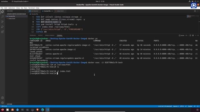 Build webserver Docker Image from running container that accepts Operating Systems release updates. смотреть онлайн