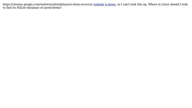 Where does the Lazarus Chrome extension store its database? смотреть онлайн