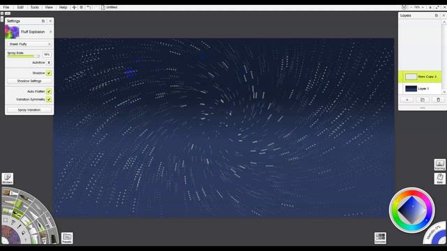 How To Paint A Spiral Starfield In ArtRage 6 | Digital Paint