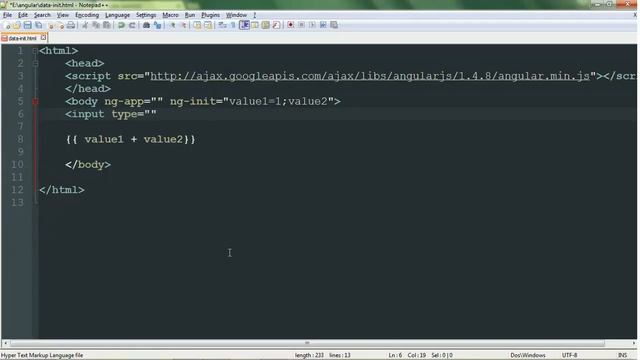 AngularJS tutorial for Beginners - ng-init ( Introduction) Chapter 1 ( Part4) смотреть онлайн