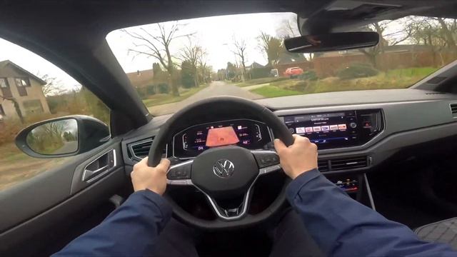 Volkswagen NEW Taigo - Nivus R-Line 2022 | Black | 4K POV Test Drive | 81kW-110hp | Detail inside смотреть онлайн