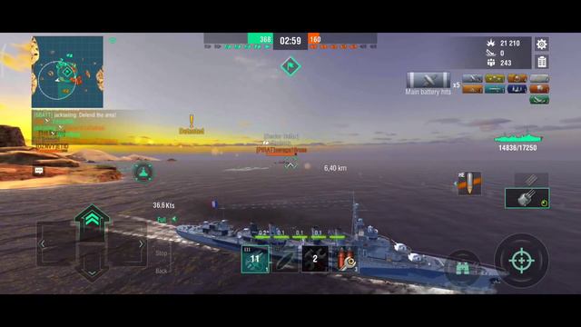 Vauquelin , 2 kill 60k damage | World Of Warships Blitz France destroyer смотреть онлайн