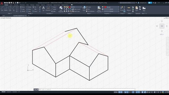 AutoCAD Tutorial - Isometric House смотреть онлайн