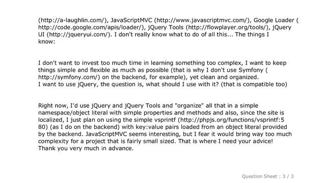 jQuery : Javascript: How to make sense of all the frameworks and design philosophies? смотреть онлайн