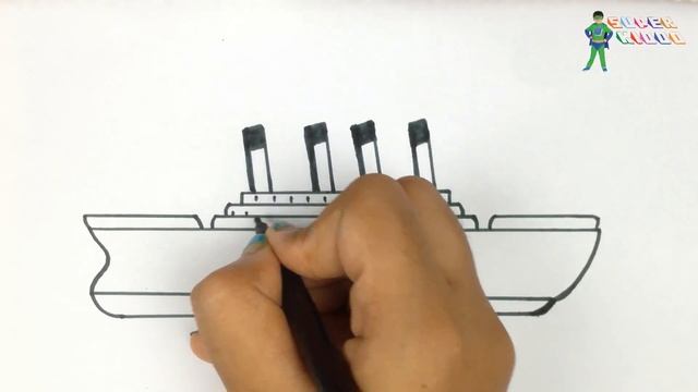 How to draw Titanic Ship | Titanic Drawing For Beginners смотреть онлайн