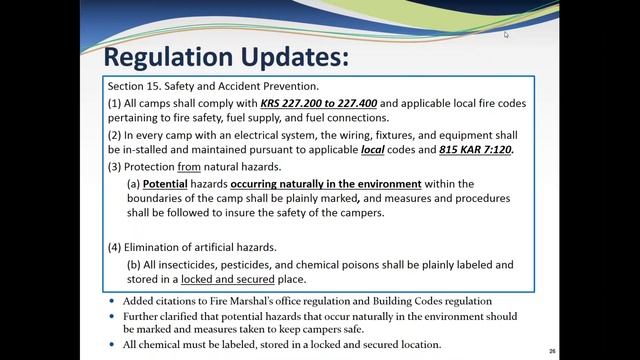 Youth Camp Facilities Regulation Updates смотреть онлайн