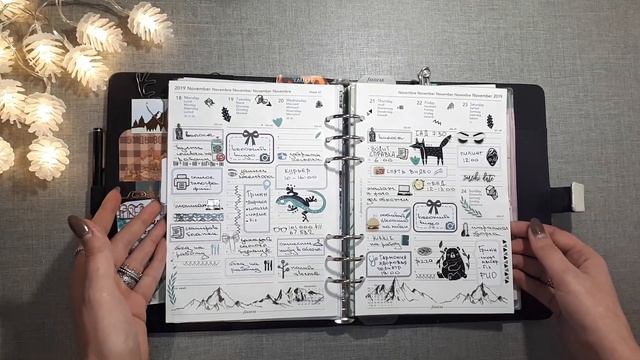 Ноябрь в моем filofax patterns a5 marble./как я веду ежедневник. смотреть онлайн