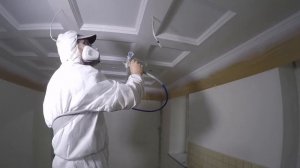 Качественная покраска потолка из гипсокартона !