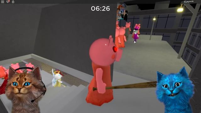 ПОБЕГ ОТ 100 ИГРОКОВ ПИГГИ (Roblox Piggy but it's 100 Players) Весёлый Кот и КОТЁНОК ЛАЙК смотреть онлайн