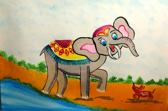 Как нарисовать басню "Моська и слон". смотреть онлайн