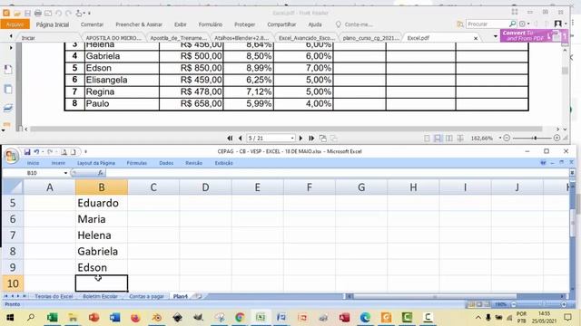 CEPAG - CB VESP - 25 MAIO 2021 - EXCEL смотреть онлайн