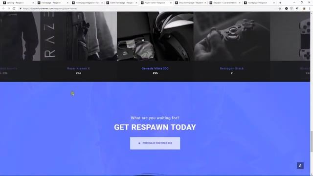 Respawn - Esports Gaming WordPress Theme смотреть онлайн