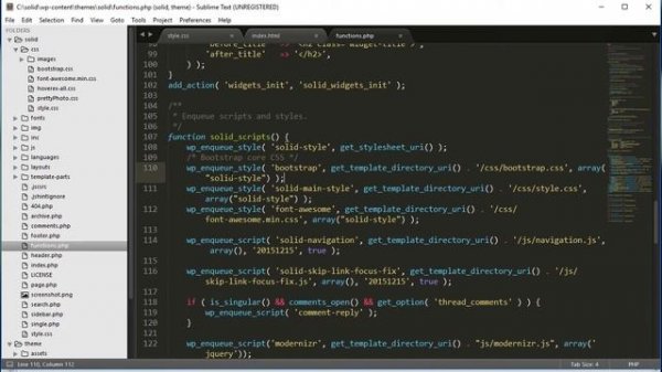 Wordpress создание темы - Урок 3 подключение css, js. Работаем c header.php