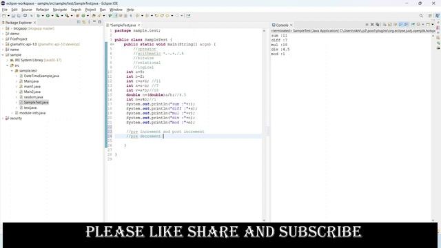 Java Programming Tutorial For Beginner 2023 Part3 Arithmetic operation ,pre-post increment decremen смотреть онлайн