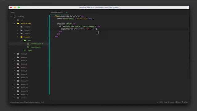 Урок 23. Тестирование с RSpec. Основы TDD/BDD смотреть онлайн