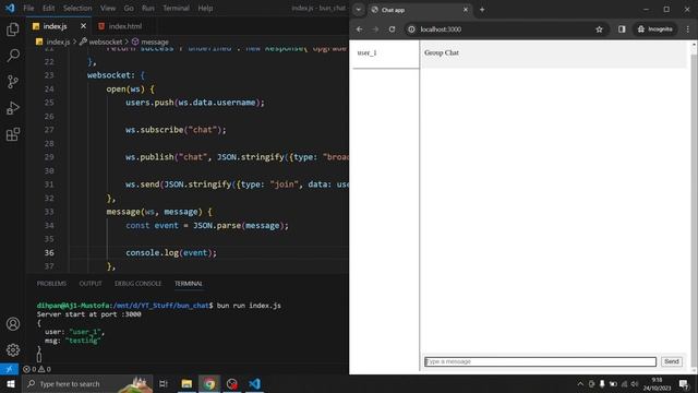 Tutorial Chat App dengan Bun.js - Part 4 (Mengirim dan broadcast pesan) смотреть онлайн