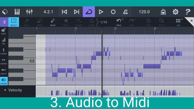 Cubasis 3 android Vocal recording Settings ! pitch correction ! Audio to Midi ! смотреть онлайн