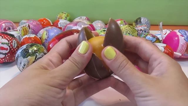 Открываем 75 яиц-сюрпризов ищем игрушки смотреть онлайн