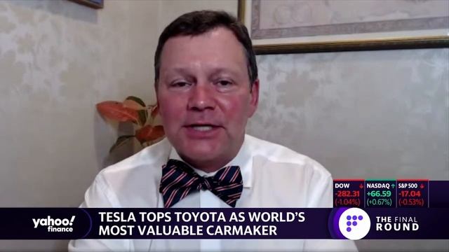 Tesla shares top $1,000 per share, topping Toyota as the world's most valuable automaker смотреть онлайн