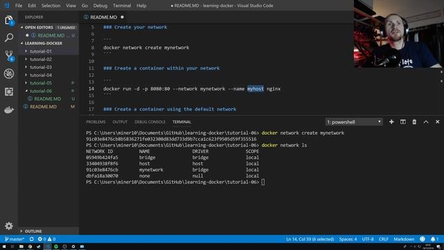 Learning Docker 06 : Basic Docker bridge network смотреть онлайн