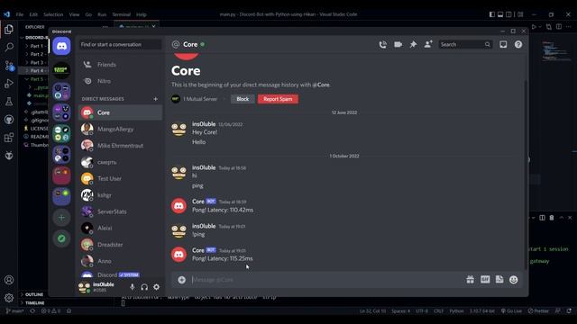 Discord Chatbot with Python using Hikari + Lightbulb | Part 5 - Commands смотреть онлайн